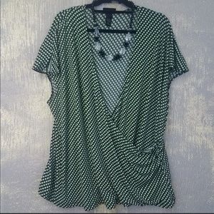 Lane Bryant Size 26/28 Top & Necklace Bundle